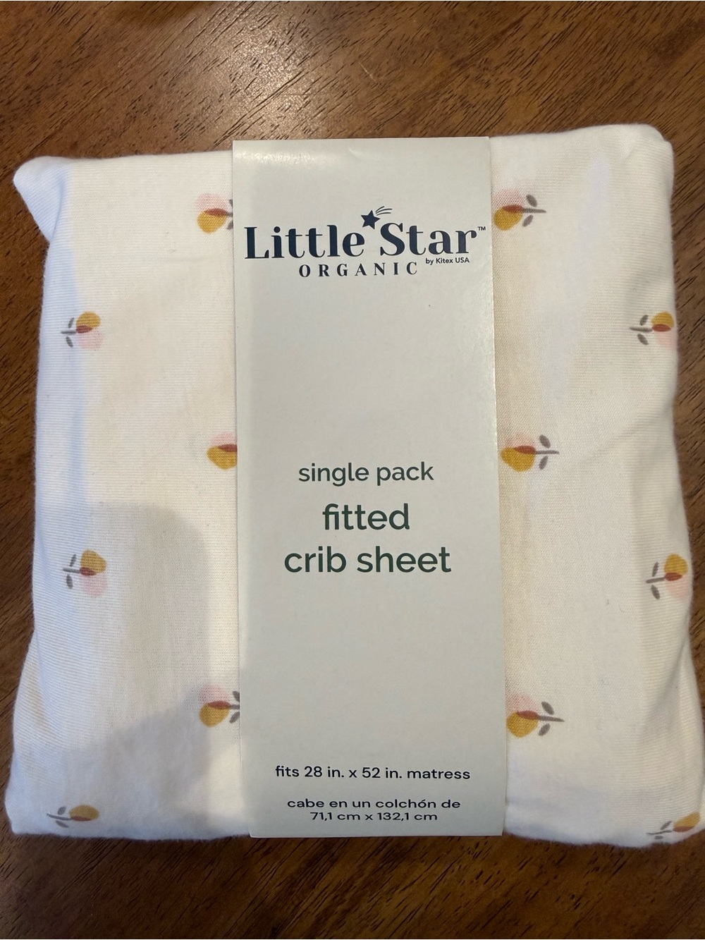 White Fitted Crib Sheet - Yellow & Pink Floral